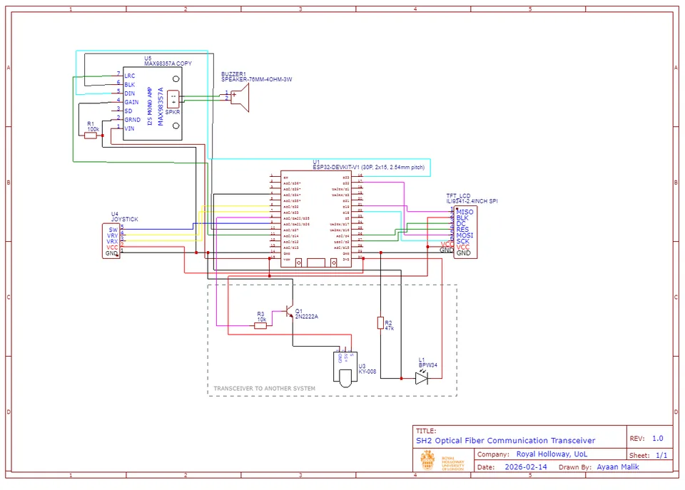 The initial transceiver circuit schematic