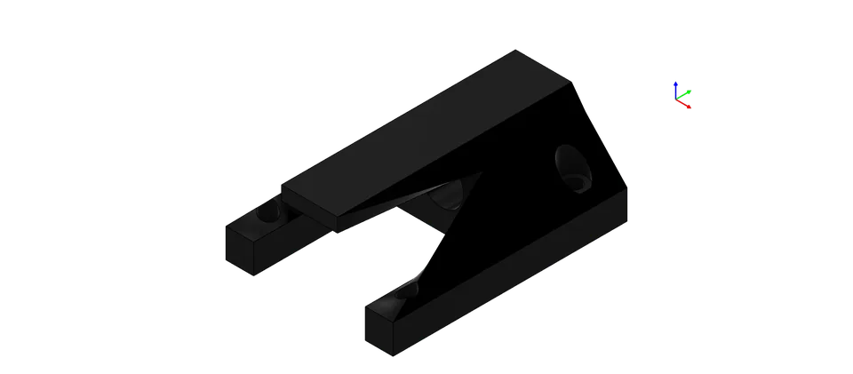 Render of the final assembled optical adapter