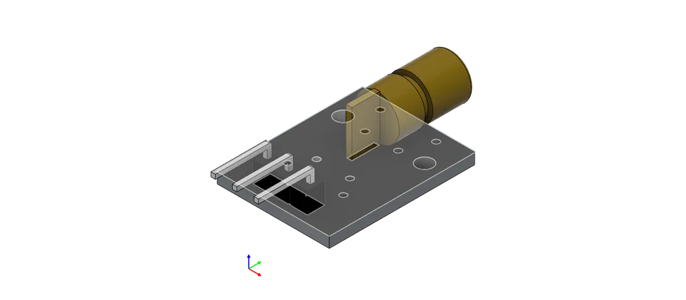Render of the KY-008 laser module