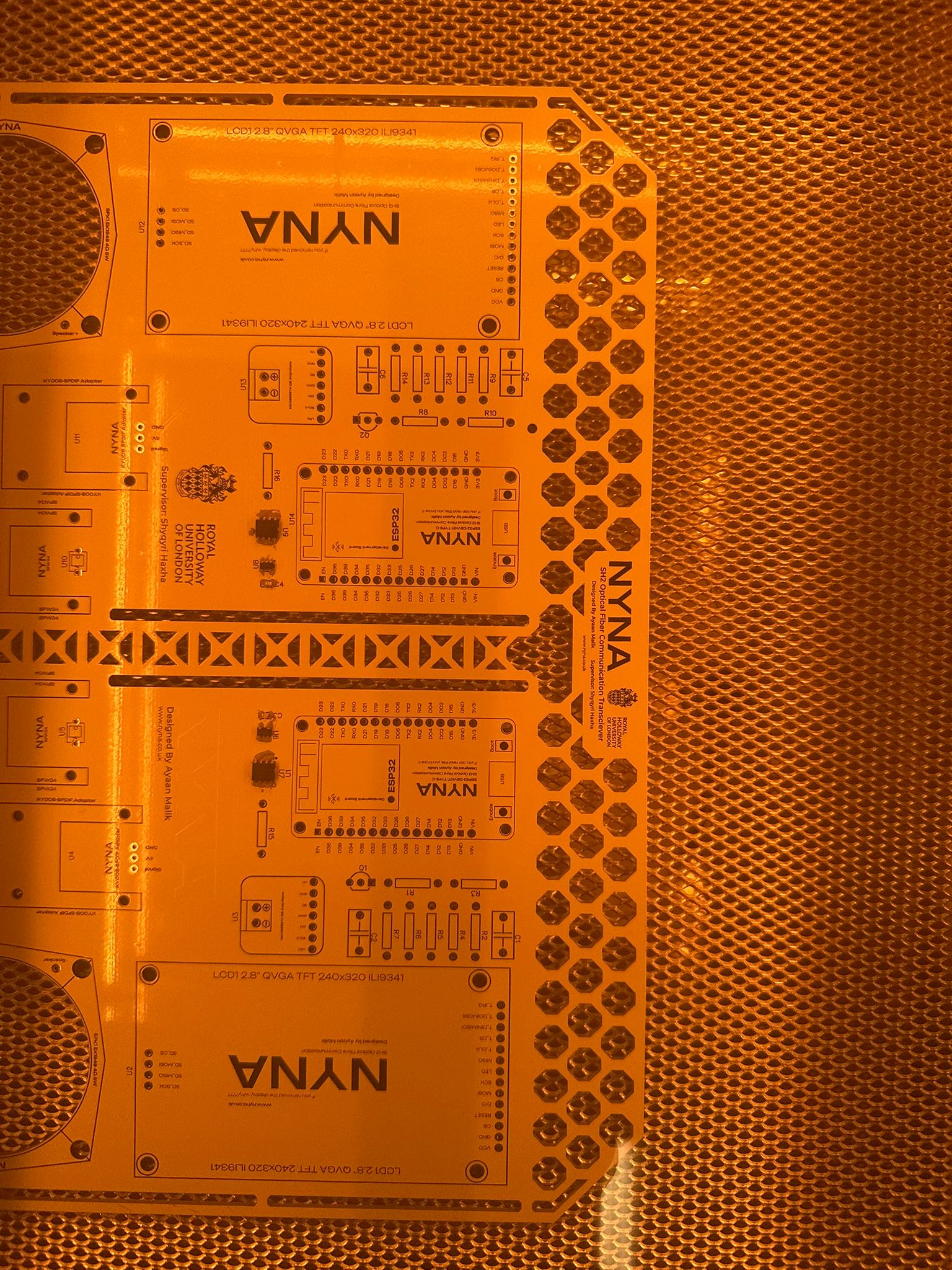 Orange soldermask PCB