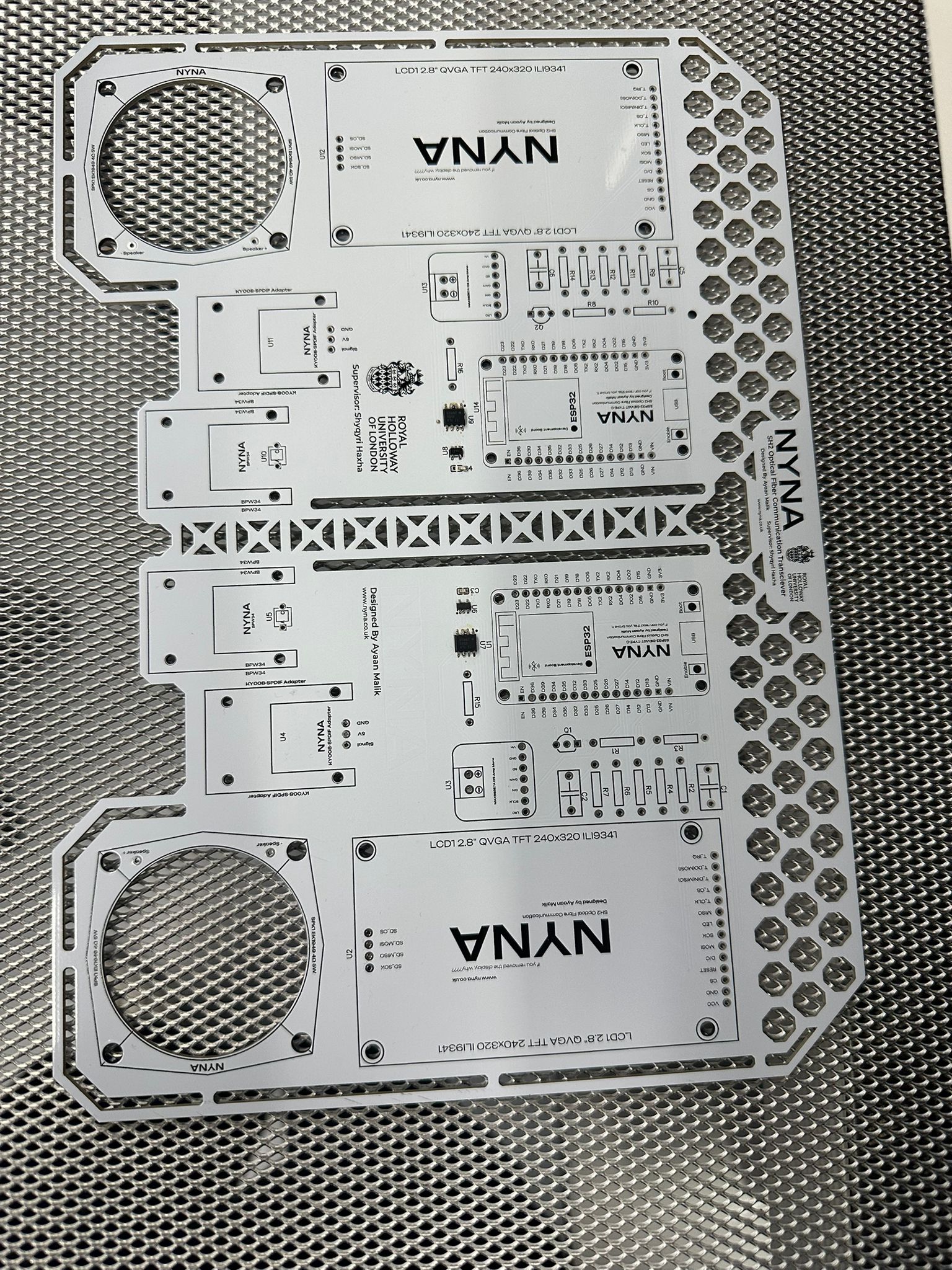 Fabricated white PCB